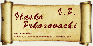 Vlaško Prkosovački vizit kartica